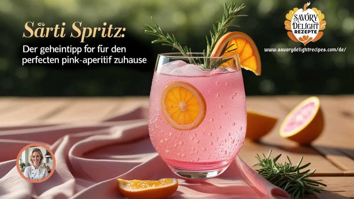 Ein erfrischender Sarti Spritz-Cocktail mit einem Hauch von Zitrus und prickelndem Mineralwasser, serviert auf Eis in einem stilvollen Glas.