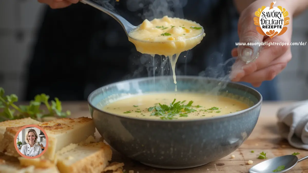 „Leckere Käse Lauch Suppe – eine cremige und herzhafte Mahlzeit für kalte Tage.