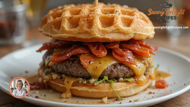 Tired of bland burgers? Master the maple bacon waffle burger recipe with crispy waffle fries, smoky bacon, and sticky-sweet maple glaze. Learn tips for perfecting this messy masterpiece. Try it today!