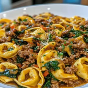 Learn how to make Garlic Butter Beef and Spinach Tortellini in 30 minutes! A healthy, versatile recipe with step-by-step tips