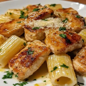 Discover how to make Lemon Garlic Chicken Bites with Creamy Rigatoni in under 30 minutes. A zesty, creamy pasta dish perfect for busy nights!