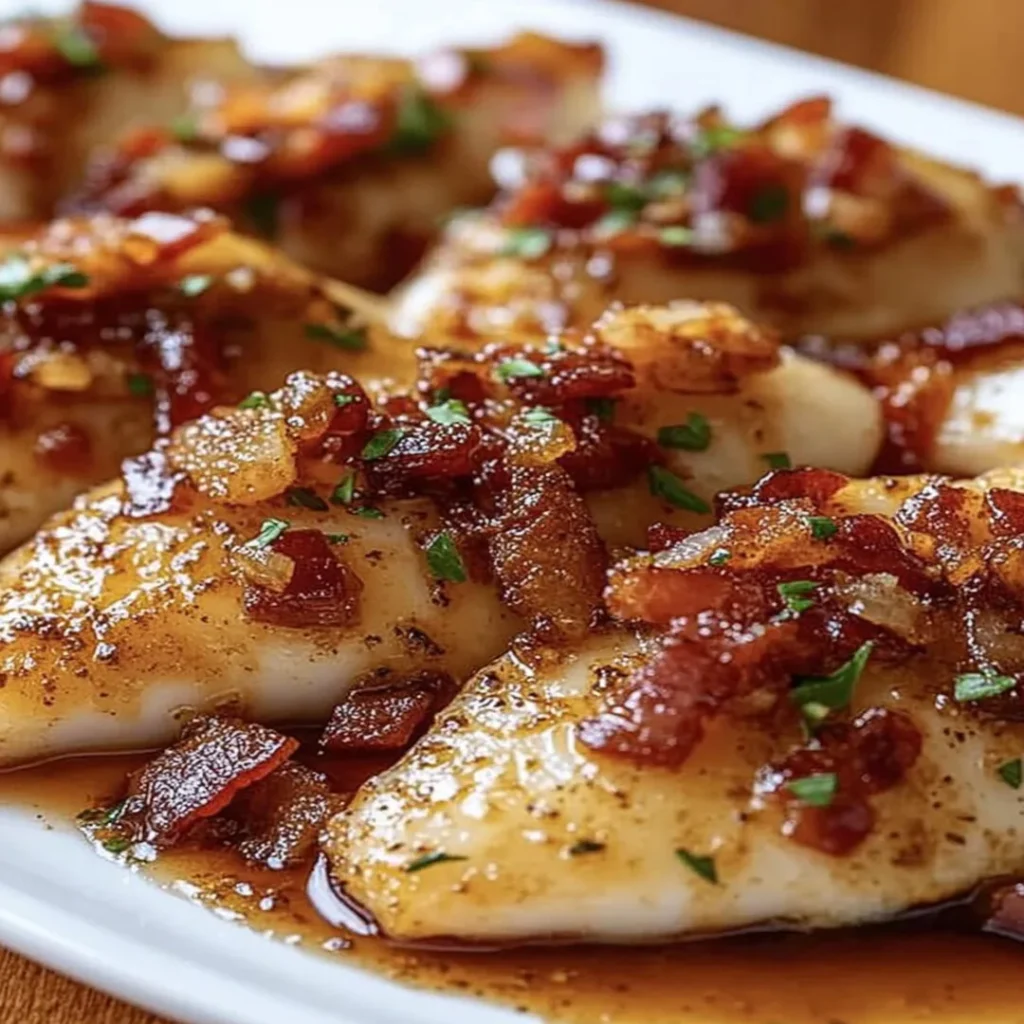 Discover how to make Crispy Bacon Chicken with Garlic Glaze in under 30 minutes. Juicy, flavorful, and easy—perfect for any night!
