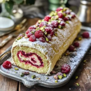 Learn how to make a Raspberry Pistachio Cake Roll in 30 minutes! Easy recipe with health benefits and tips.
