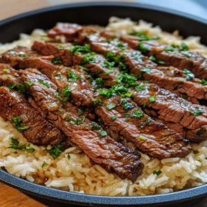 Discover the best Garlic Steak with Rice Skillet recipe! Quick, healthy, and bursting with flavor—perfect for busy nights. Ready in 30 minutes!