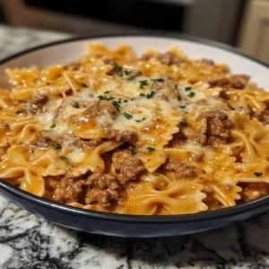 Love creamy dishes? Garlic Parmesan Bowtie Pasta with Creamy Beef is a quick weeknight meal with bold flavors. Try it tonight!