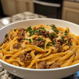 Craving a cozy meal? Garlic Butter Beef Linguine is creamy and quick. Try it tonight!