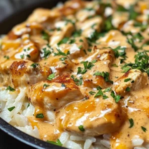 Craving comfort food with a twist? Tropical Creamy Smothered Chicken with Cheesy Rice is the easy recipe your quick dinner dreams need. Try it tonight!