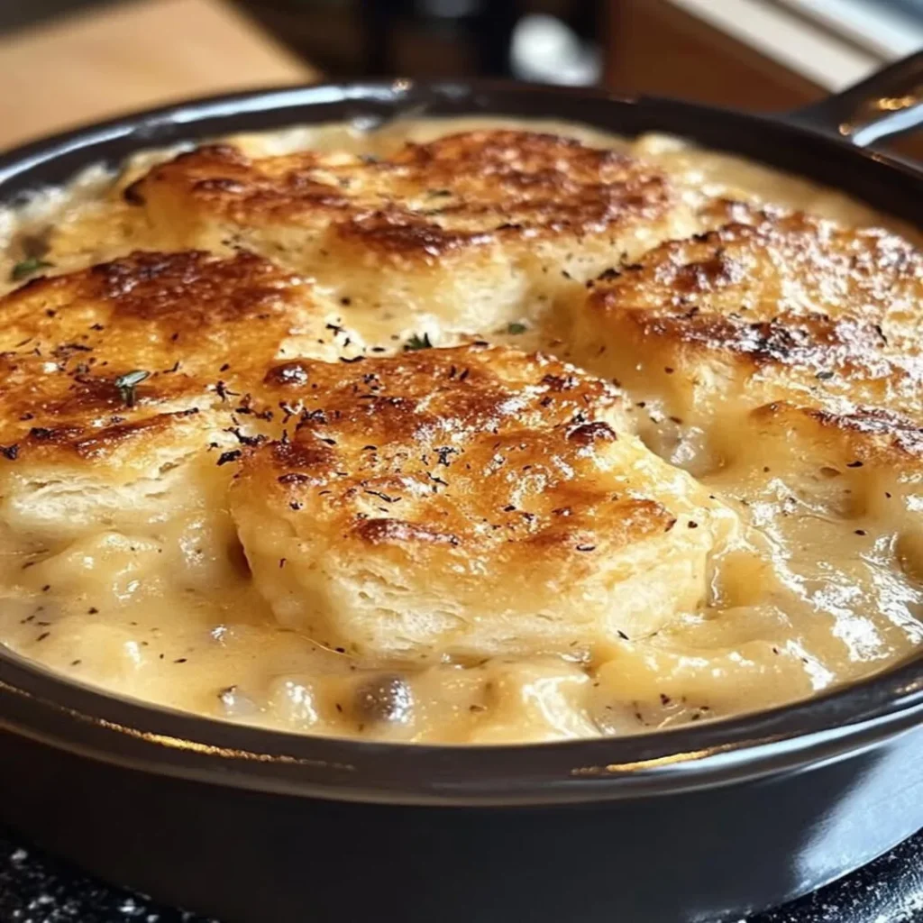 Craving comfort? Biscuits and Gravy Hashbrown Casserole is an easy breakfast casserole full of flavor. Get the recipe now!