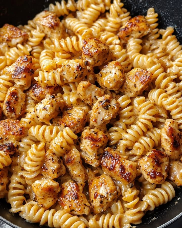 Indulge in Easy Cajun Garlic Chicken Rotini Skillet with easy steps and flavor tips Learn