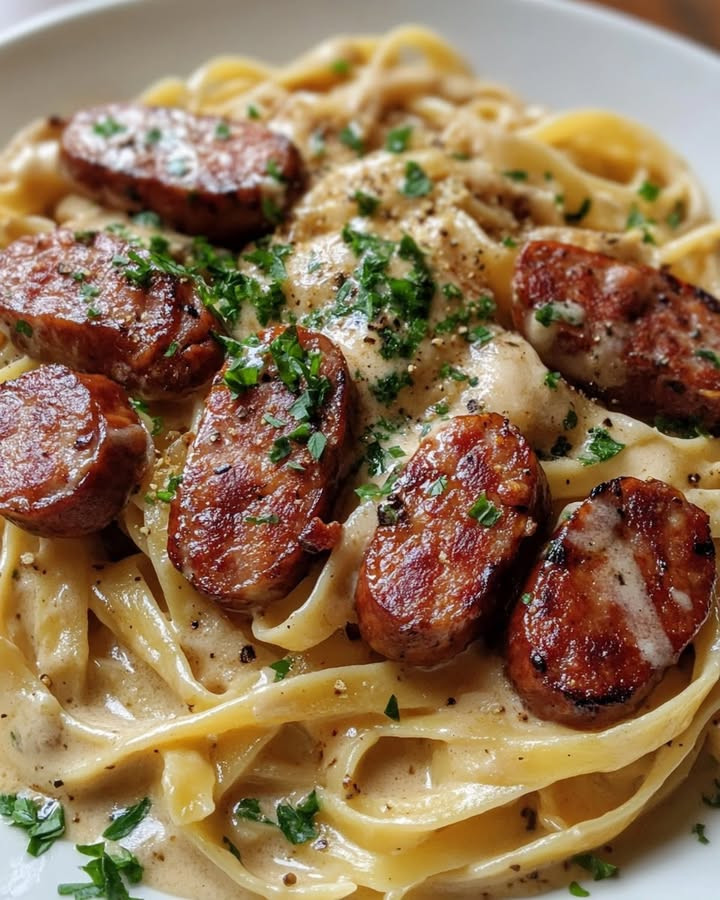 Impress guests? How Cajun Sausage Alfredo with Garlic Parmesan Impresses stirs sausage into alfredo sauce—Try.