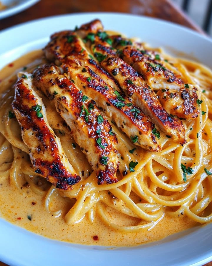 Flavor score? How Cajun Spiced Chicken over Garlic Linguine Scores Flavor grills spiced chicken over garlic linguine—Learn.