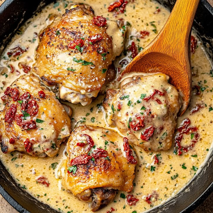 Elegant dish? How Chicken Thighs in Parmesan Sun‑Dried Tomato Sauce Shine braises thighs in tomato parmesan sauce—Discover.