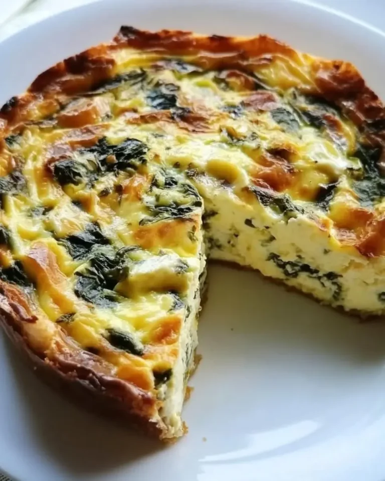 Craving a quick & healthy breakfast? This Cottage Cheese Spinach Crustless Quiche recipe has just 5 easy steps! Learn how to make it today.