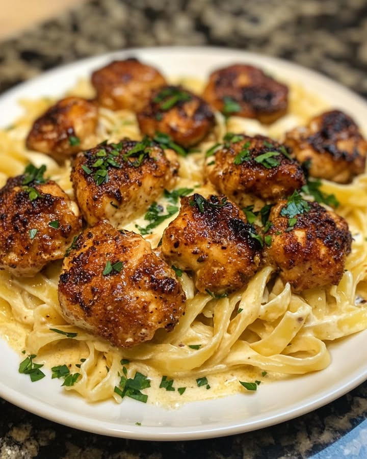 Love fusion? Best Creamy Parmesan Fettuccine with Cajun Chicken Bites blends Cajun spice with cheesy pasta—Discover.
