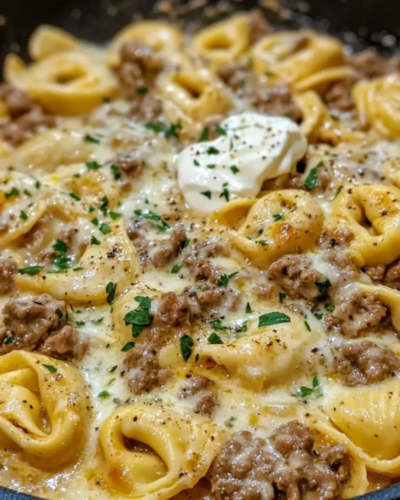 Craving comfort food? Elevate your Creamy Tortellini Stroganoff with Ground Beef! Get 5 simple tips for the perfect weeknight dinner. Learn more!