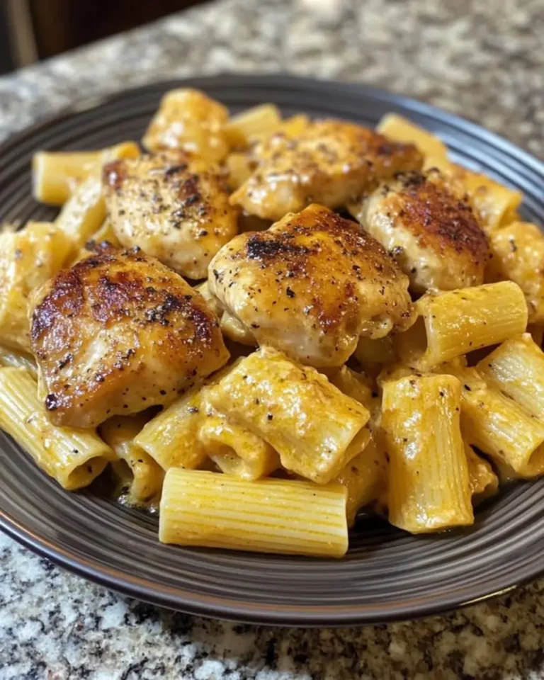 Craving comfort food? This Creamy Velveeta Chicken Rigatoni recipe is the answer! An easy, cheesy pasta dish perfect for busy weeknights. Discover now!