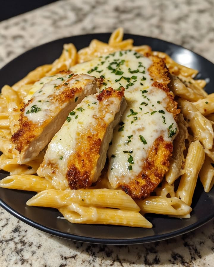 Savor Easy Garlic Butter Chicken Over Parmesan Penne with easy steps and flavor tips Try