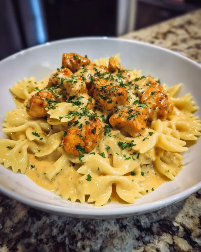 Want a creamy pasta recipe? Try our 5-step Garlic Butter Chicken Velveeta Bowtie Pasta! Learn cooking tips and enjoy dinner tonight.