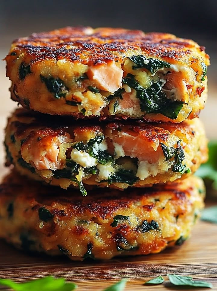 Healthy spin? How Golden Salmon Patties with Spinach & Feta Win Hearts adds greens and feta to crispy salmon—Discover.