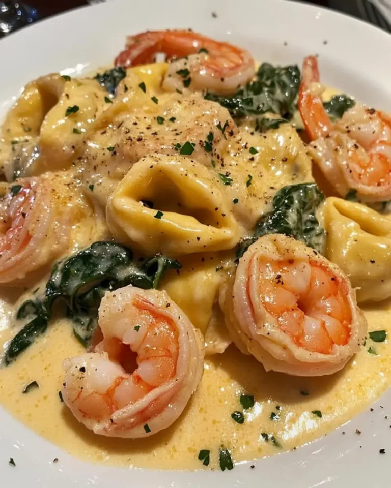 Craving a quick & delicious dinner? This LEMON GARLIC BUTTER SHRIMP TORTELLINI recipe is ready in just 10 minutes! Easy, flavorful pasta perfection. Discover now!