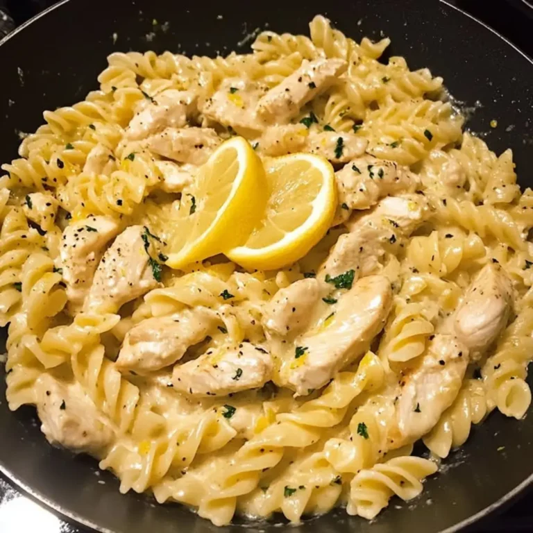 Craving comfort food? This Lemon Garlic Chicken Pasta Creamy Skillet recipe is ready in 7 steps! Discover tips for the perfect weeknight dinner.