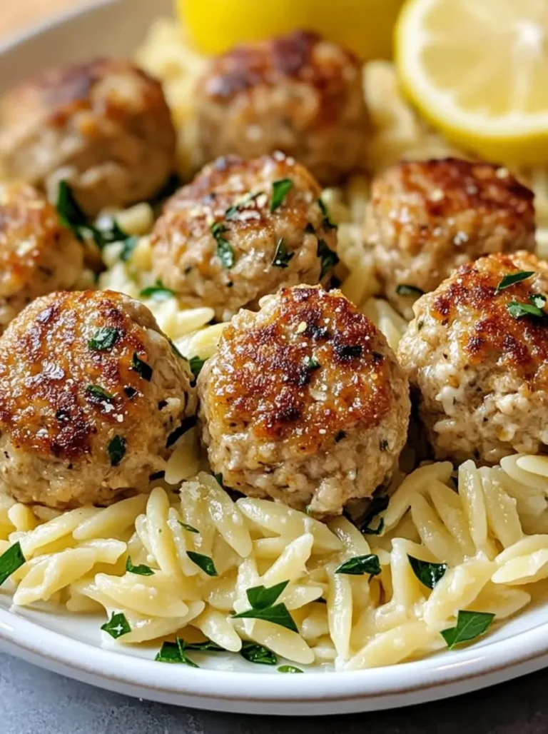 Craving a quick dinner? This Lemon Ricotta Chicken Meatballs with Orzo recipe is ready in 3 easy steps! Learn how to make it tonight.