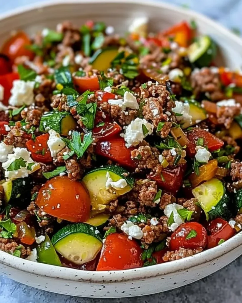 Craving a quick, healthy dinner? This Mediterranean Beef Stir-Fry with Feta recipe is ready in 5 easy steps! Get simple tips and *Discover* the deliciousness!