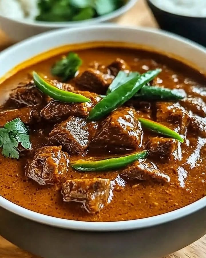 Craving warmth? Why Slow‑Simmered Beef in Fiery Curry Sauce Is Irresistible delivers tender beef in spicy comfort—Try.