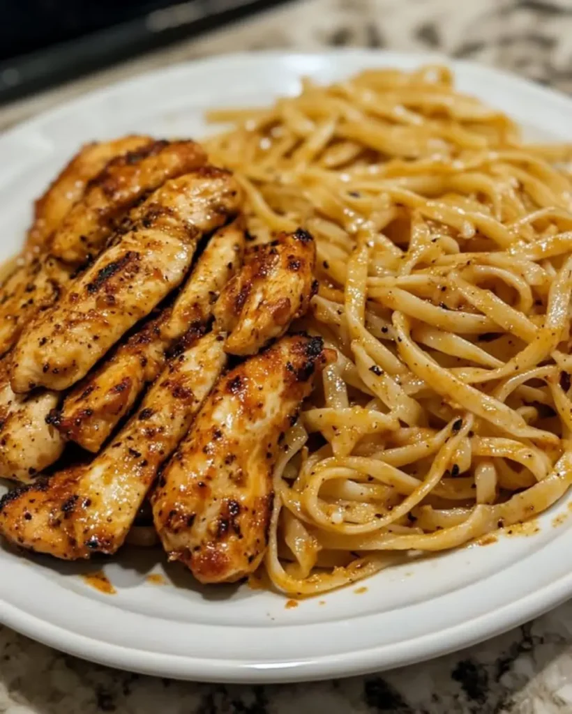 Craving comfort food? Make Spicy Cajun Chicken Linguine Skillet in 5 easy steps! Get this simple recipe and discover dinner tonight.