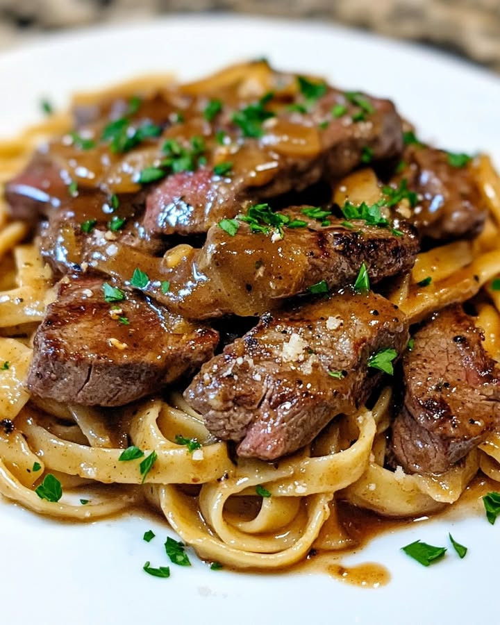 Steak twist? How Steak Fettuccine with Honey BBQ Cream Sauce Delights coats pasta in honey BBQ cream—Learn.