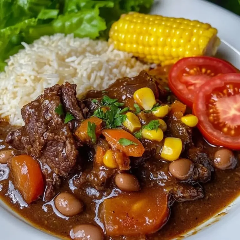 Craving easy comfort food? Make delicious Stew Beef with Rice Beans and Veggies using just 5 ingredients. Discover the simple recipe now!