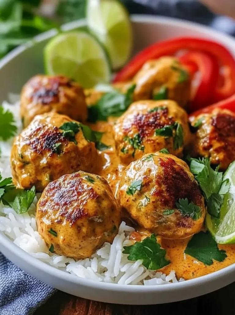 Craving Thai food? Make delicious Thai-Spiced Chicken Meatballs in Coconut Curry with our 5-step recipe! Learn how to spice up dinner easily.