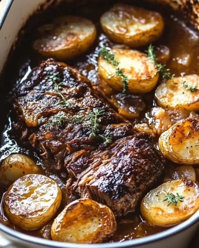Apple Cider Pot Roast with Potatoes 1