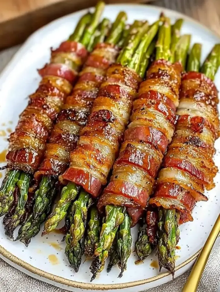 Bacon Wrapped Asparagus with Brown Sugar Glaze
