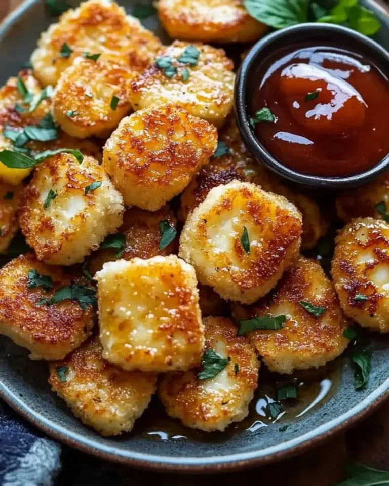 Baked Crispy Halloumi with Hot Honey