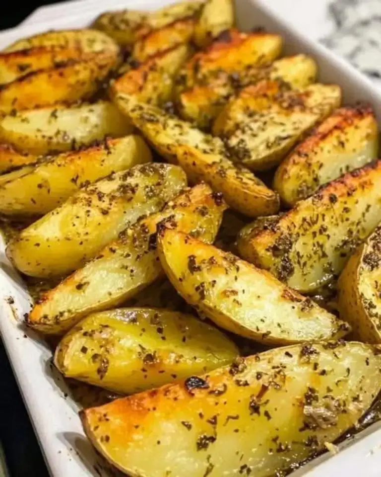 Baked Mustard Lemon Potatoes with Garlic