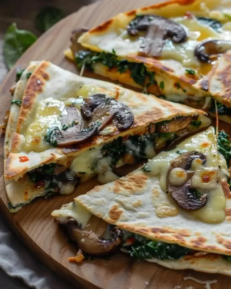 Baked Spinach Mushroom Quesadillas 1