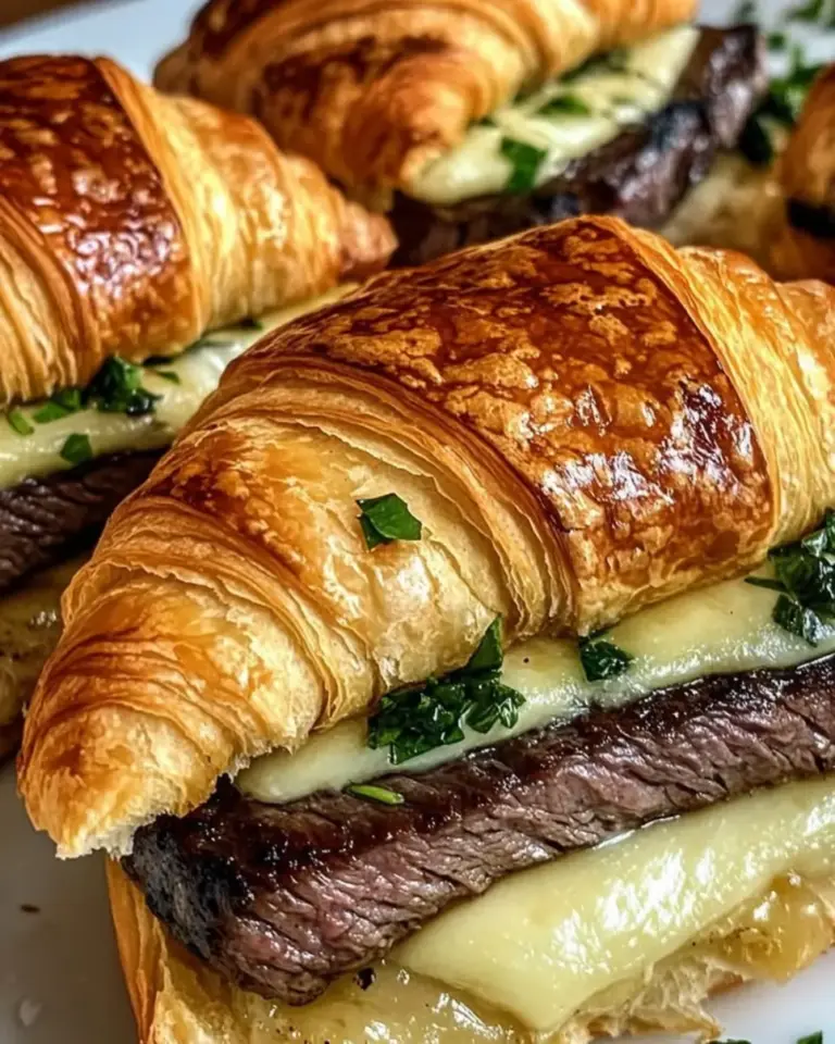 Black Garlic Butter Steak Brie Croissant