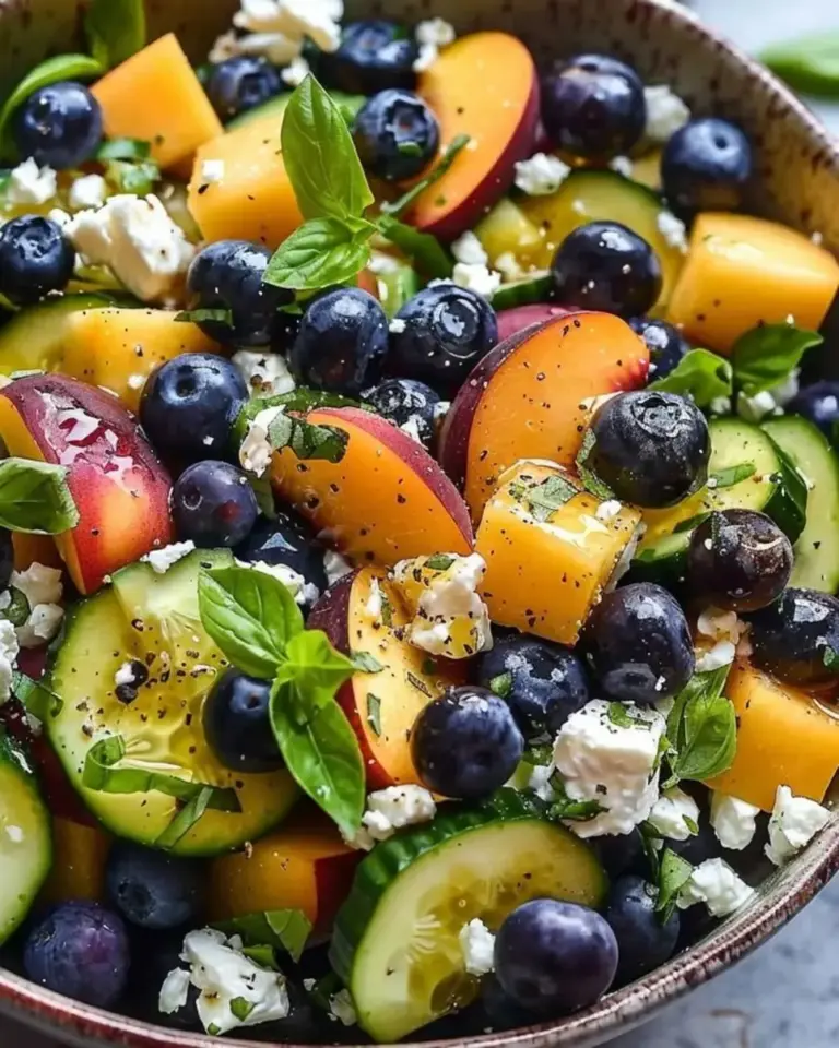 Blueberries and Peaches Summer Medley