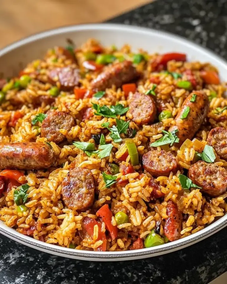 Cajun Sausage and Dirty Rice Skillet