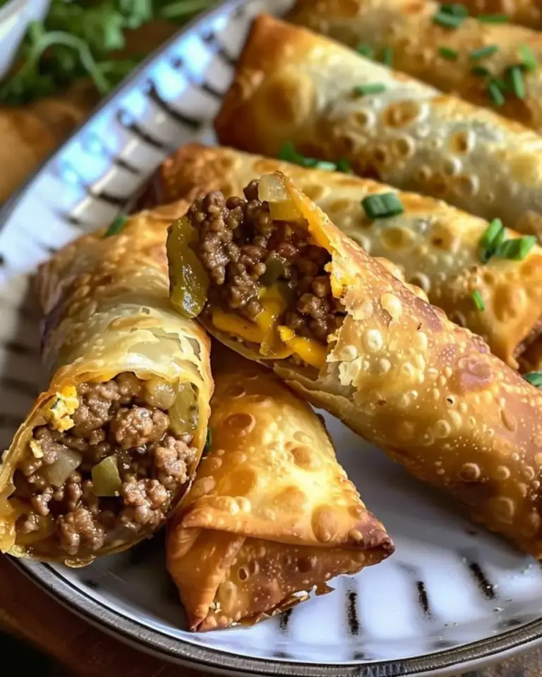 Cheeseburger Egg Rolls