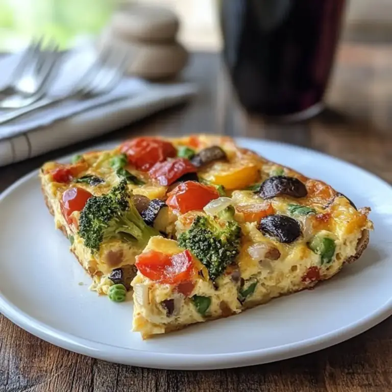 Cheesy Veggie Frittata No Crust