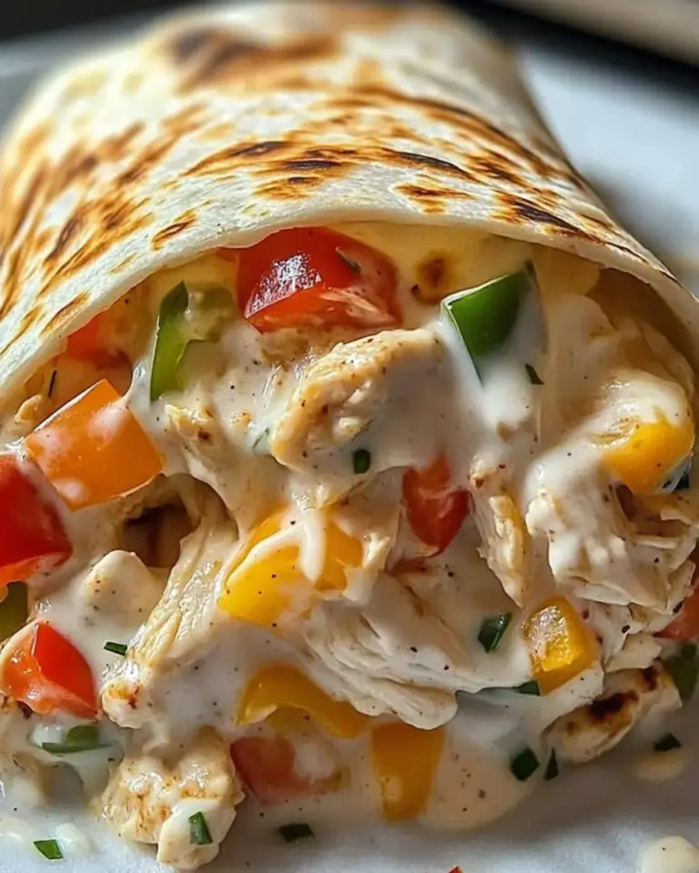 Chicken Bell Pepper Ranch Burritos