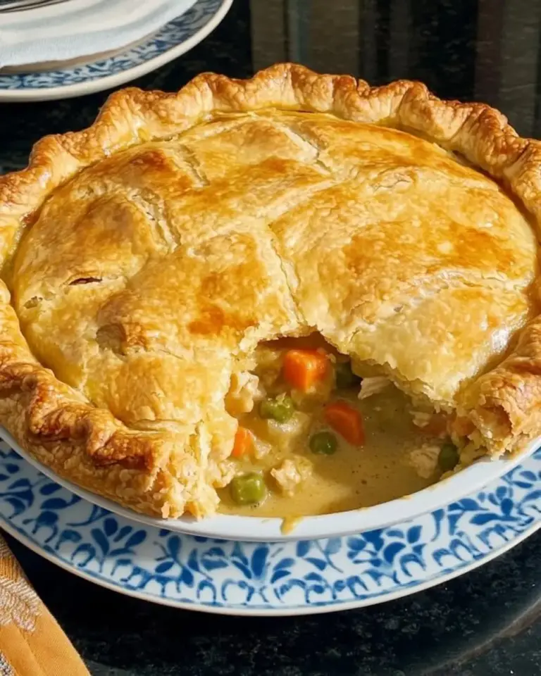 Chicken Pot Pie with Cheddar Crust