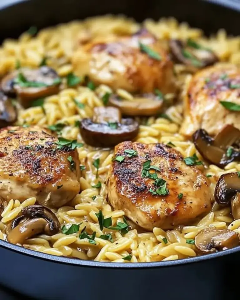 Chicken and Mushroom One Pot Orzo