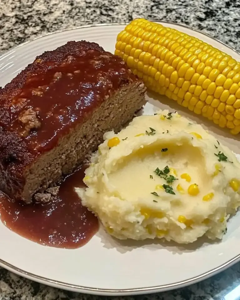 Classic Meatloaf with Mashed Potatoes