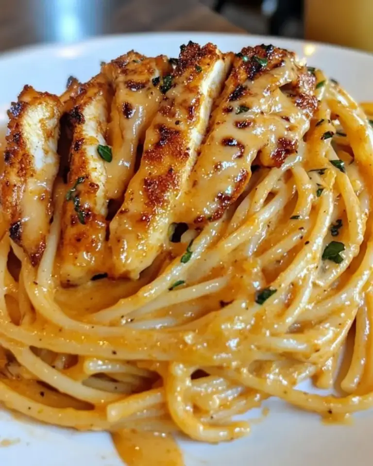 Creamy Cajun Chicken Linguine with Garlic Parmesan