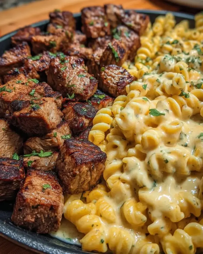 Creamy Cajun Pasta with Garlic Steak