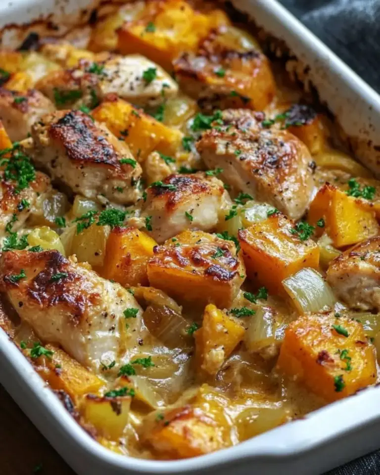Creamy Chicken and Butternut Squash Bake