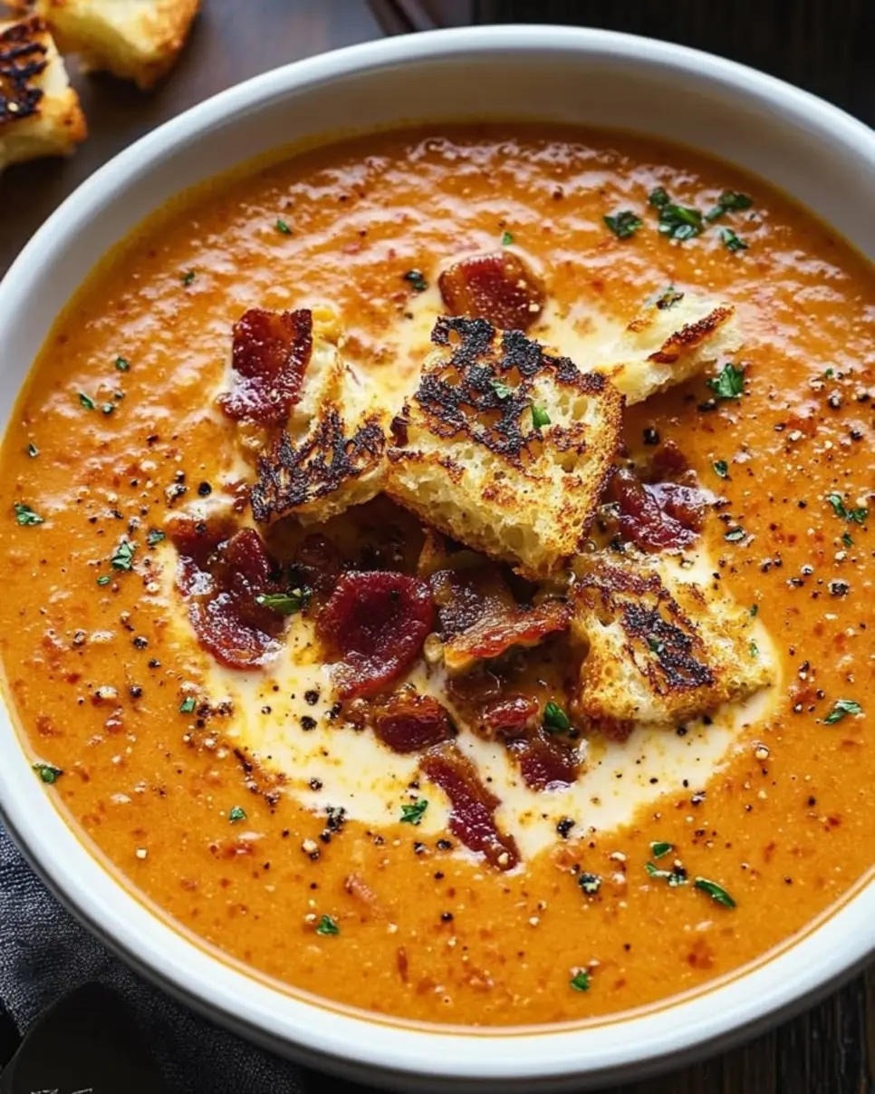 recipes 10 Creamy Tomato Bisque with Grilled Cheese